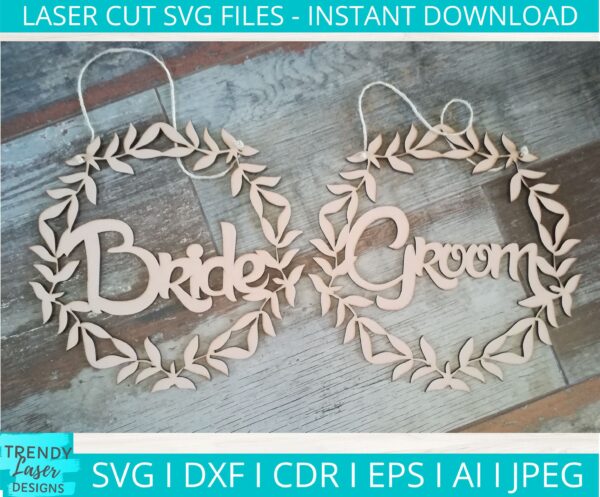 Bride and Groom svg, Wedding Chair Sign svg