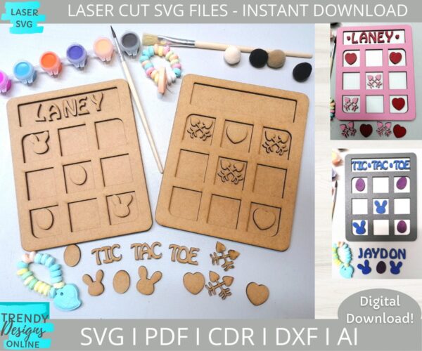 Tic Tac Toe svg, Easter Bunny Egg svg, Valentines Tic Tac Toe svg