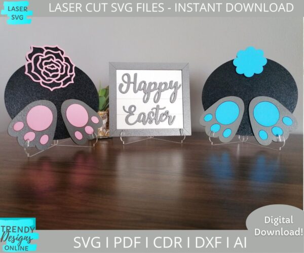 Easter Mantle Decor svg, Bunny svg, Shelf sitter svg
