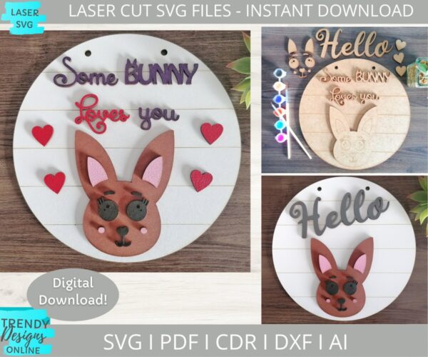 Some Bunny loves you svg, DIY Paint Kit svg