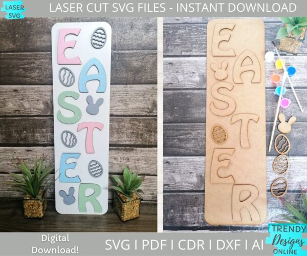 Easter leaner svg, Easter DIY Paint Kit svg