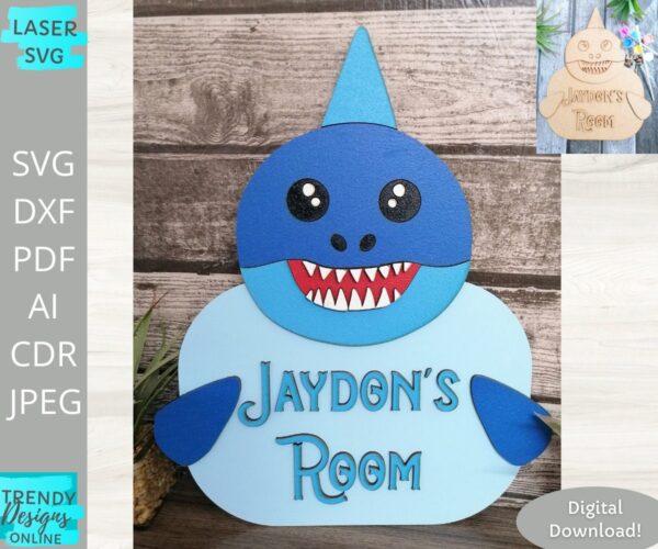 Shark Sign svg, DIY Paint kit svg, Kids door sign, Sea Nursery Sign svg