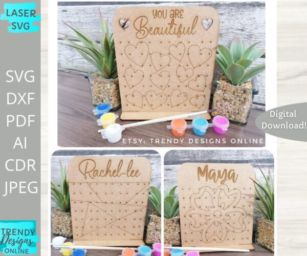 DIY Paint Kit svg, Earrings Stand Bundle Svg, Jewelry display svg