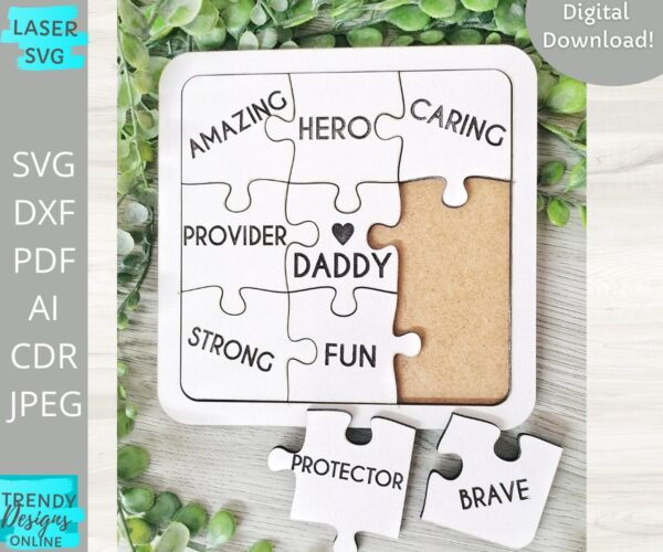Father's day Puzzle svg