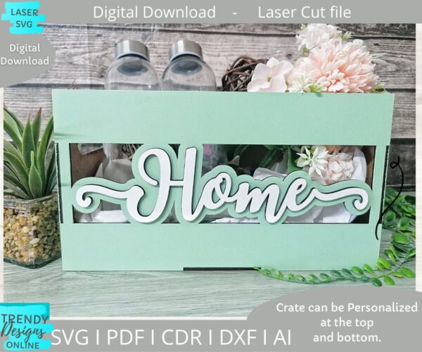 Real Estate Gift Crate Box svg, Home Crate svg