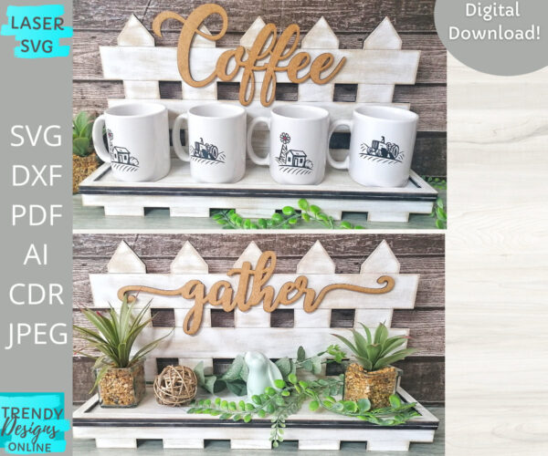 Coffee Mug Display Stand svg, Fence Display Stand svg