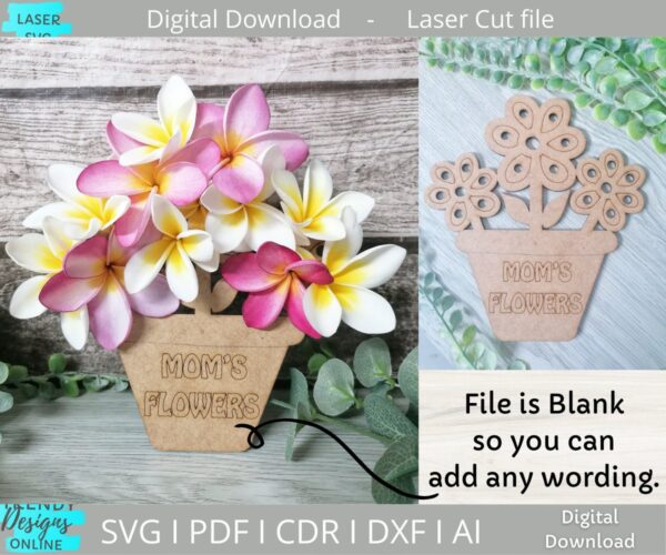 Picked Flower Holder svg, Flower Vase DIY Kit svg