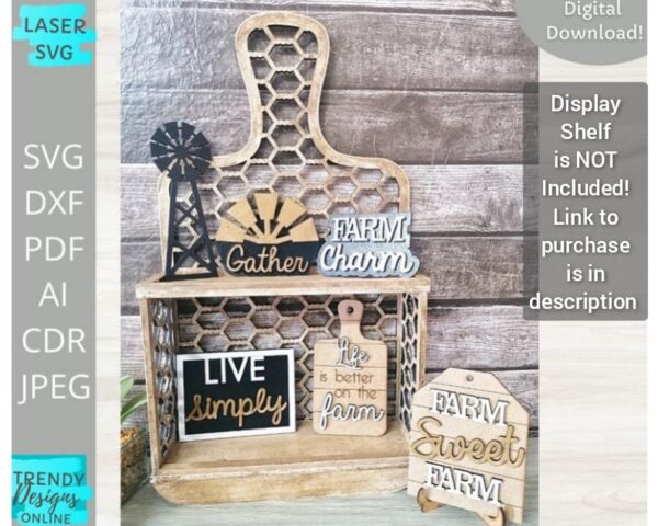 Farm Tiered tray SVG, Tiered tray decor file