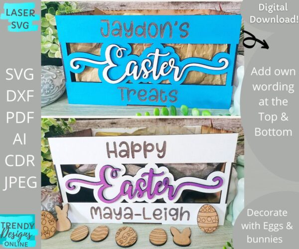 Easter Crate svg, Easter Treats Box svg
