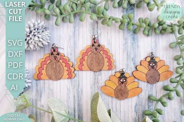 Turkey Earrings svg file