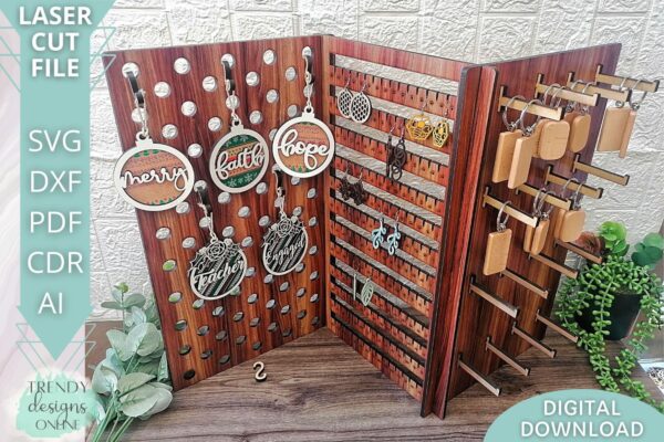 Ornaments Display svg, Keychains display svg, Earrings Market display svg