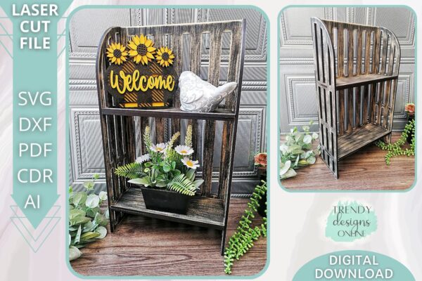Farmhouse Display shelf svg, Tiered Tray shelf svg, Decor display svg