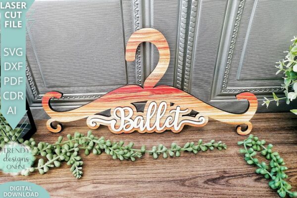 Ballet hanger svg, Dance Dress hanger svg